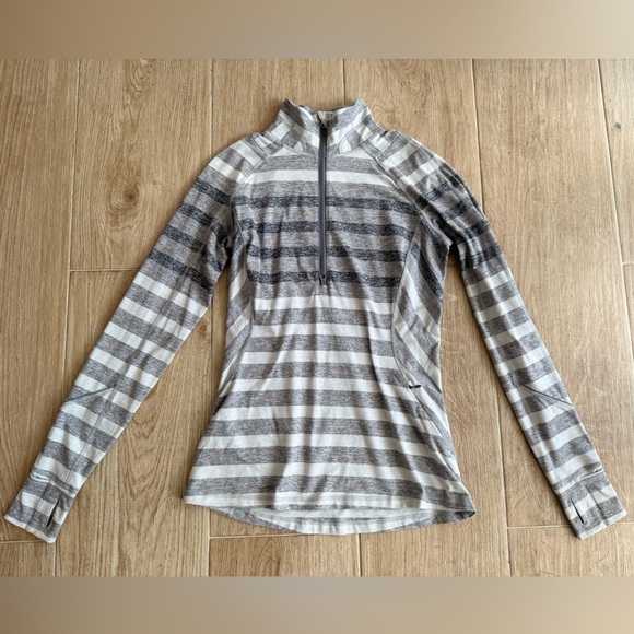 Lululemon Race Your Pace in Marshmallow Stripe Heathered Slate - Picture 4 of 7